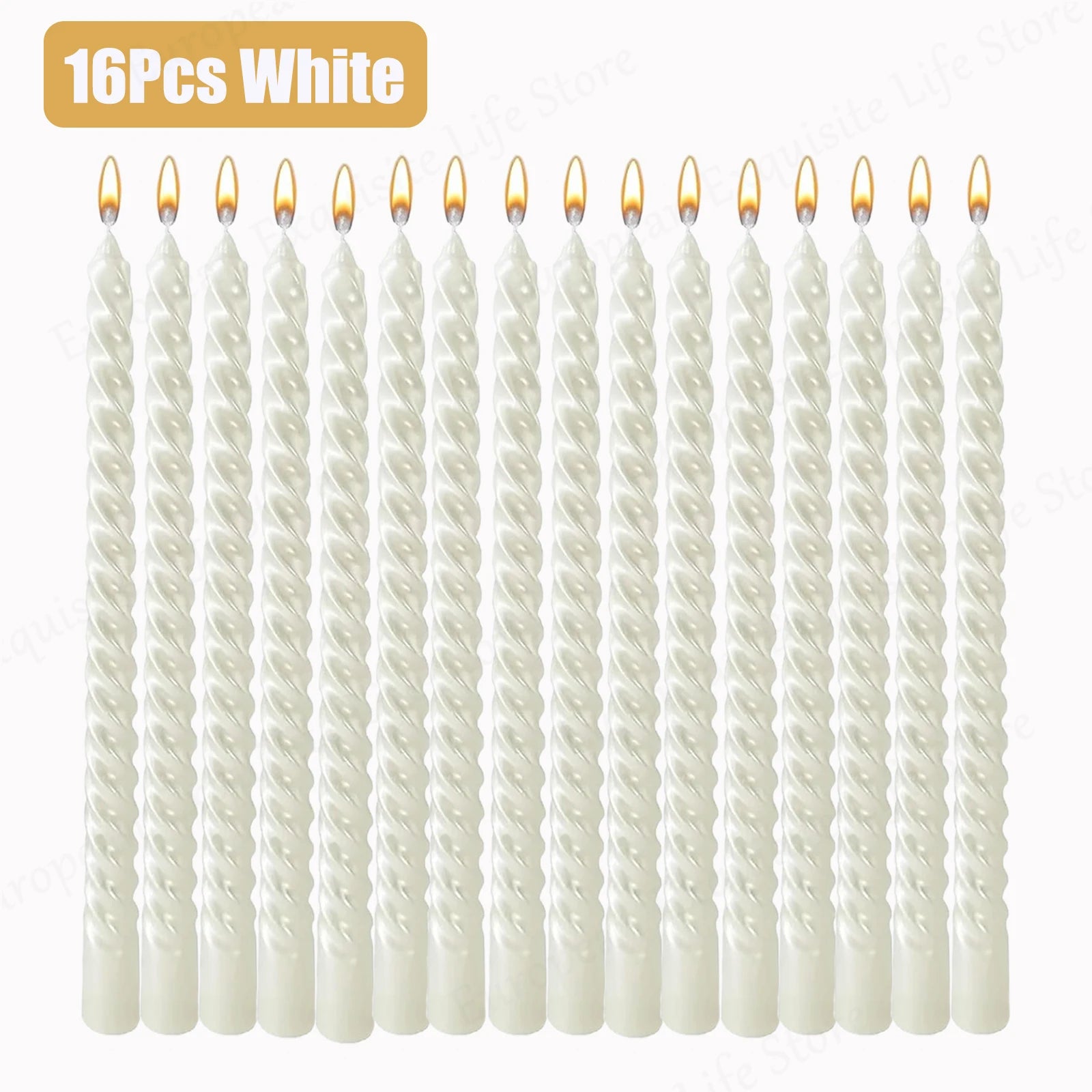 Metallic Taper Candles - Dripless - Unscented