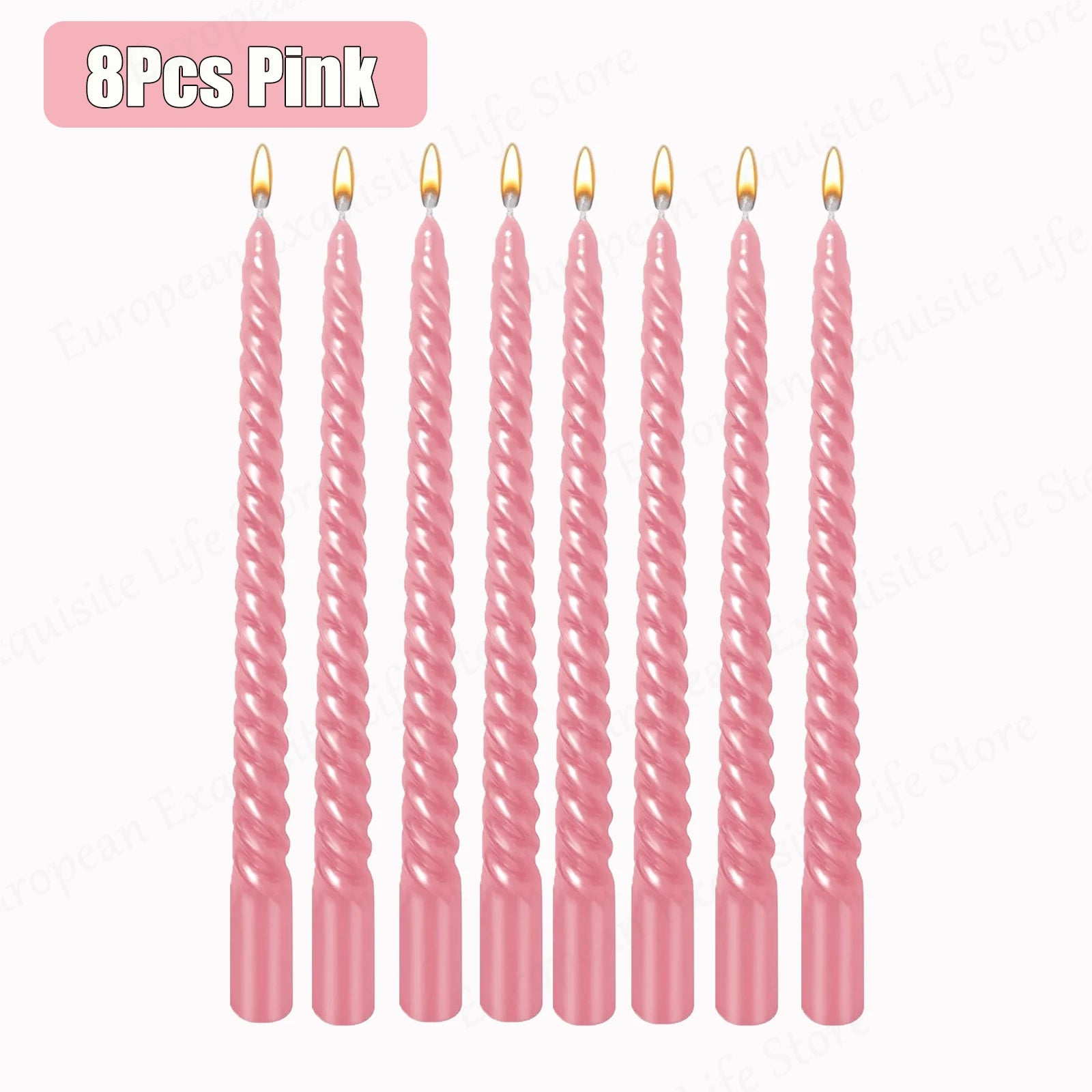 Metallic Taper Candles - Dripless - Unscented
