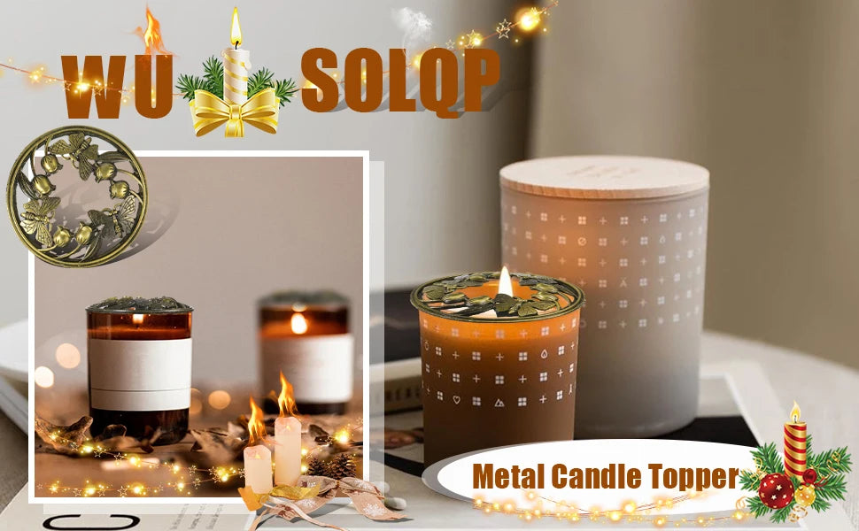 Made With Alloy Sturdy And Durable Candle Lids For Long-lasting Exquisite Appearance Candle Toppers