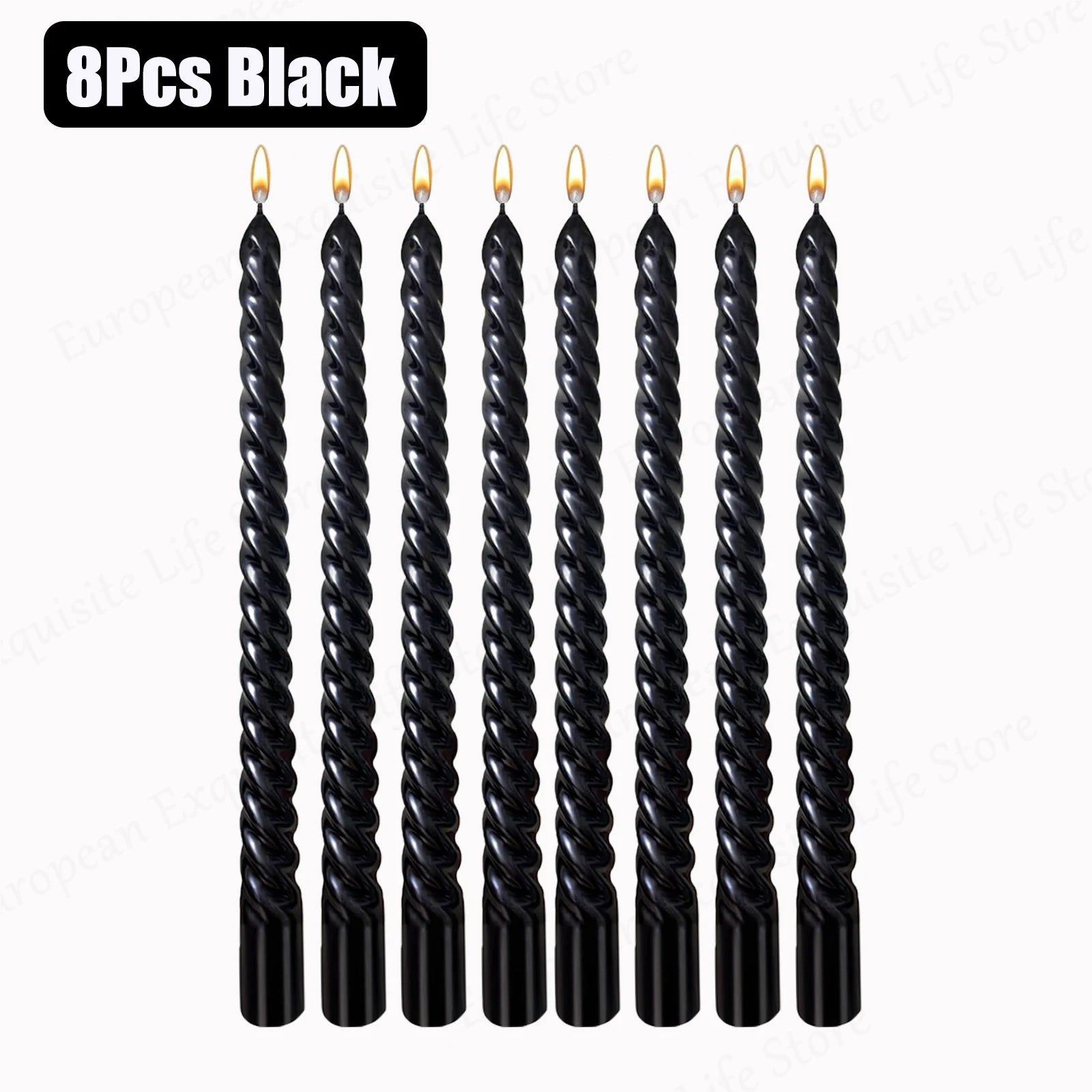 Metallic Taper Candles - Dripless - Unscented