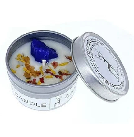 Scented Long Lasting Soy Candles Crystal Stone Dried Flower Fragrance Smokeless Fragrance Candle for Home Decorstion Candle Jar