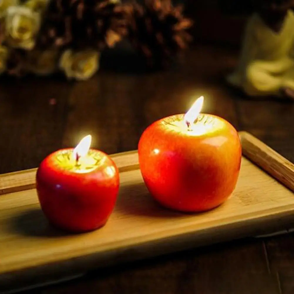 Red Apple Shaped Aromatherapy Candles Lamp Wedding Gift Home Decoration Valentine's Day Christmas Candle Lamp