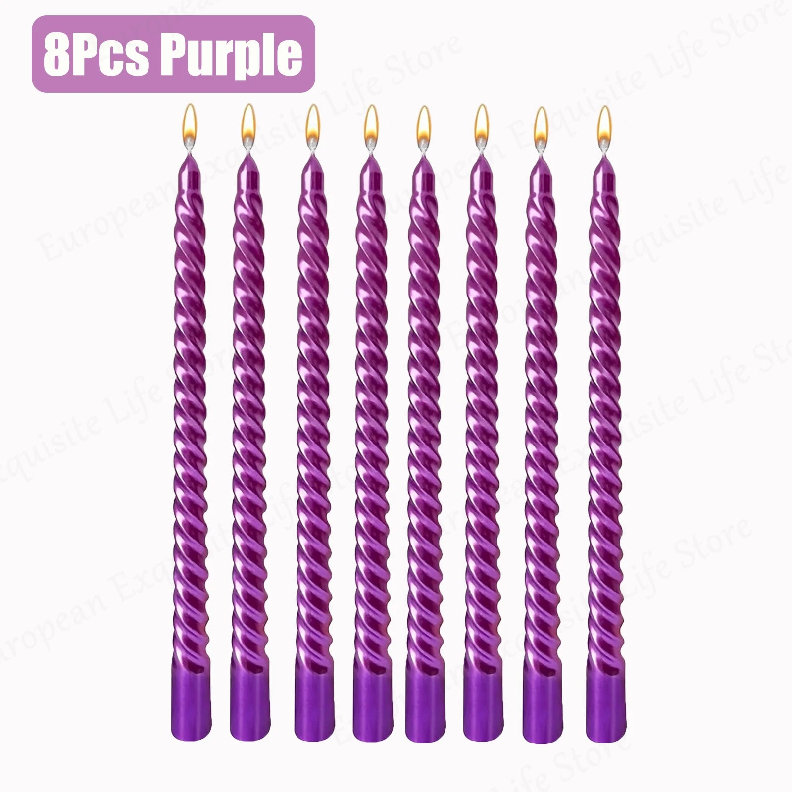 Metallic Taper Candles - Dripless - Unscented