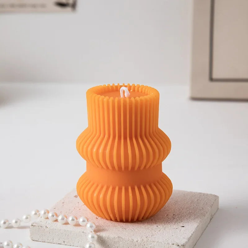 Smokeless Ribbed Scented Candle