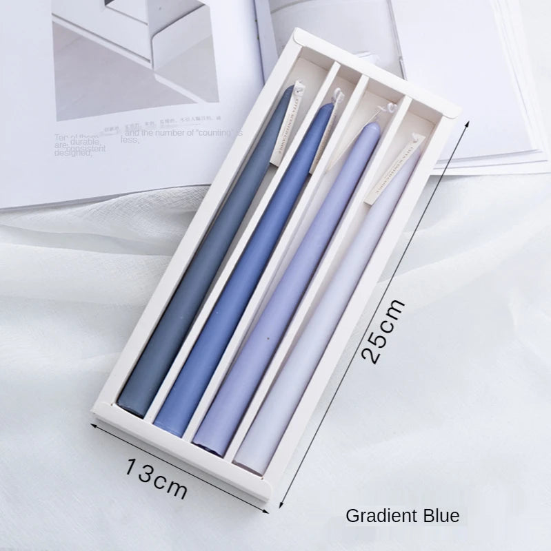 wholesale wedding banquet tall taper candles 25cm long taper scented wedding candle romantic candles blue candles for interior