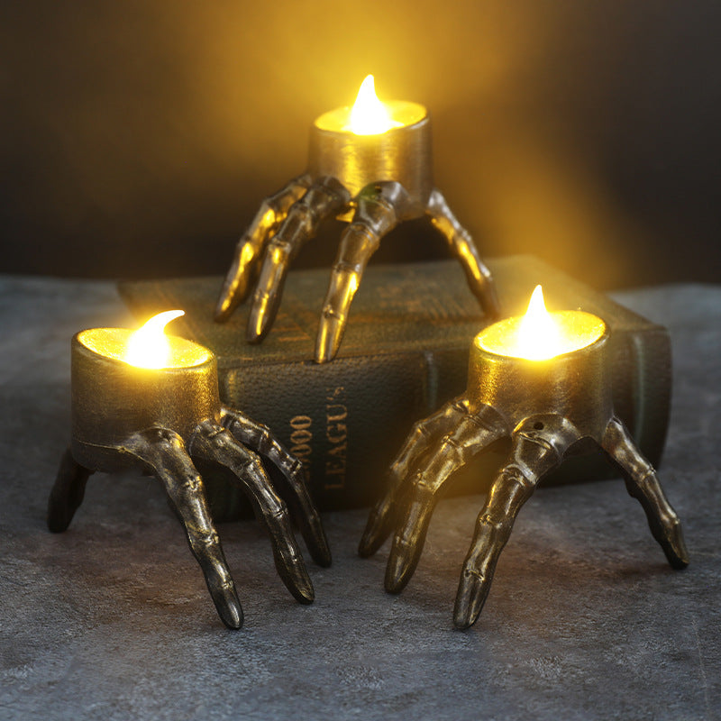 Halloween Skull Hand Lantern Prop