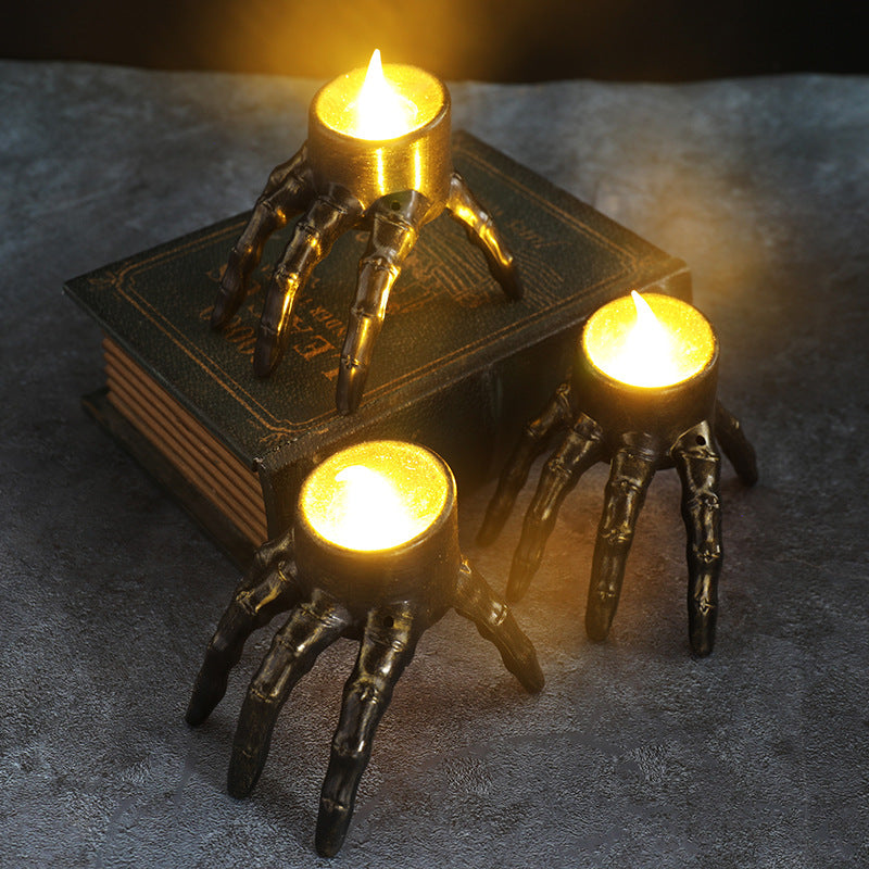 Halloween Skull Hand Lantern Prop